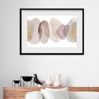 Quadro Minimalista Transparência Nude - 60x48cm Moldura:madei