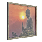 Quadro Místico Buda Dourado com Vidro 40x60cm Arte Própria