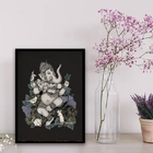 Quadro Místico Ganesha 45x34cm Moldura:madeira Branca