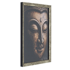 Quadro Místico Rosto de Buda Dourado com Vidro 30x40cm Arte Própria