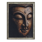 Quadro Místico Rosto de Buda Dourado com Vidro 30x40cm Arte Própria