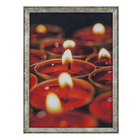 Quadro Místico Velas Dourado com Vidro 30x40cm Arte Própria