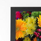 Quadro Mix Colorido De Flores Foto Moldura Preta 60x40cm