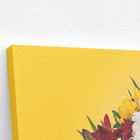 Quadro Mix De Flores Amarelo Decorativo Canvas 60x40cm