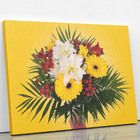 Quadro Mix De Flores Amarelo Decorativo Canvas 60x40cm
