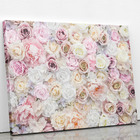 Quadro Mix De Flores E Rosas Coloridos Canvas 60x40cm