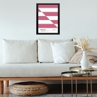 Quadro Modern Pink Bauhaus Poster 45x34cm Moldura Branca