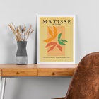 Quadro Moderno Arte Matisse Kraft 45x34cm - Com Vidro Moldura