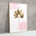 Quadro Moderno Decorativo Para Escritório Flor Rose Gold