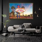 Quadro Moderno Decorativo Welcome Las Vegas Com Moldura E Sem