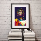 Quadro Moderno Jesus- 60x48cm Moldura:madeira Preta