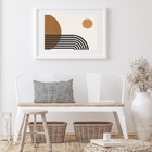 Quadro Moderno Marrom E Preto - 60x48cm Moldura:madeira Preta