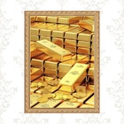 Quadro Moldura Dourada Arquétipo Riqueza - Ouro 33x24cm Acaba