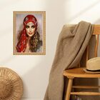 Quadro Moldura Dourada Arte Cigana 33x24cm Acabamento:com Vid