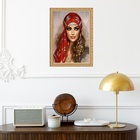 Quadro Moldura Dourada Arte Cigana 45x34cm Acabamento:com Ace