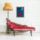 Quadro Moldura Dourada Arte Miró 45x34cm Acabamento:com Vidro