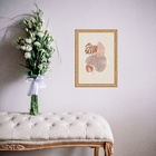 Quadro Moldura Dourada Boho Folhas 45x34cm Acabamento:com Vid