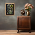 Quadro Moldura Dourada Botânica Cogumelos 45x34cm Acabamento: