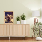 Quadro Moldura Dourada Buda Com Pomba Da Paz 24x18cm Acabamen