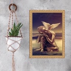 Quadro Moldura Dourada Buda Com Pomba Da Paz 45x34cm Acabamen