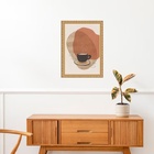 Quadro Moldura Dourada Café Aquarela 33x24cm Acabamento:com A