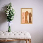 Quadro Moldura Dourada Diversidade Racial 24x18cm Acabamento: