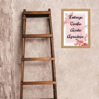 Quadro Moldura Dourada Entrego Aceito Confio 24x18cm Acabamen