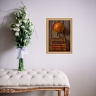 Quadro Moldura Dourada Escritório Vintage 24x18cm Acabamento: