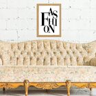 Quadro Moldura Dourada Fashion 24x18cm Acabamento:com Acetato