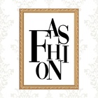 Quadro Moldura Dourada Fashion 45x34cm Acabamento:com Acetato