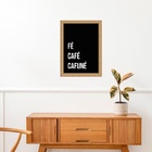 Quadro Moldura Dourada Fé Café Cafuné 33x24cm Acabamento:com