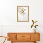 Quadro Moldura Dourada Flor Ouro 33x24cm Acabamento:com Aceta