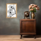 Quadro Moldura Dourada Flores Transparentes 24x18cm Acabament