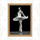 Quadro Moldura Dourada Fotografia Bailarina 33x24cm Acabament