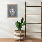 Quadro Moldura Dourada Ganesha Cinza 45x34cm Acabamento:com V