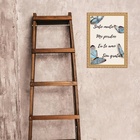 Quadro Moldura Dourada Hoponopono Borboletas 33x24cm Acabamen