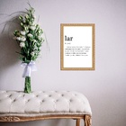 Quadro Moldura Dourada Lar Significado 45x34cm Acabamento:com