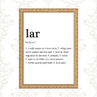 Quadro Moldura Dourada Lar Significado 45x34cm Acabamento:com