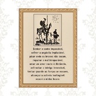Quadro Moldura Dourada Lema De Dom Quixote 45x34cm Acabamento