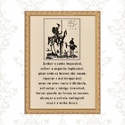 Quadro Moldura Dourada Lema De Dom Quixote 45x34cm Acabamento