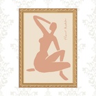 Quadro Moldura Dourada Matisse Rosê - Mulher 24x18cm Acabamen