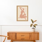 Quadro Moldura Dourada Matisse Rosê - Mulher 45x34cm Acabamen