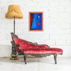 Quadro Moldura Dourada Miró - Coração 45x34cm Acabamento:com