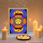 Quadro Moldura Dourada Místico Sol E Lua 45x34cm Acabamento:c