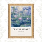 Quadro Moldura Dourada Monet - Lilies 24x18cm Acabamento:com