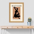 Quadro Moldura Dourada Mulher Matisse 24x18cm Acabamento:com