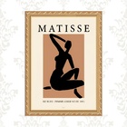 Quadro Moldura Dourada Mulher Matisse 33x24cm Acabamento:com