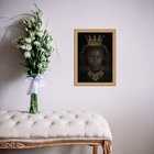 Quadro Moldura Dourada Mulher Preta 45x34cm Acabamento:com Vi