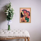 Quadro Moldura Dourada Mulheres Lésbicas 45x34cm Acabamento:c