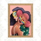 Quadro Moldura Dourada Mulheres Lésbicas 45x34cm Acabamento:c